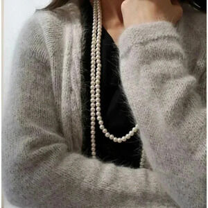 GAP Womens Angora Rabbit Hair Button Up Cardigan Sweater XL Gray Pink SP EXC